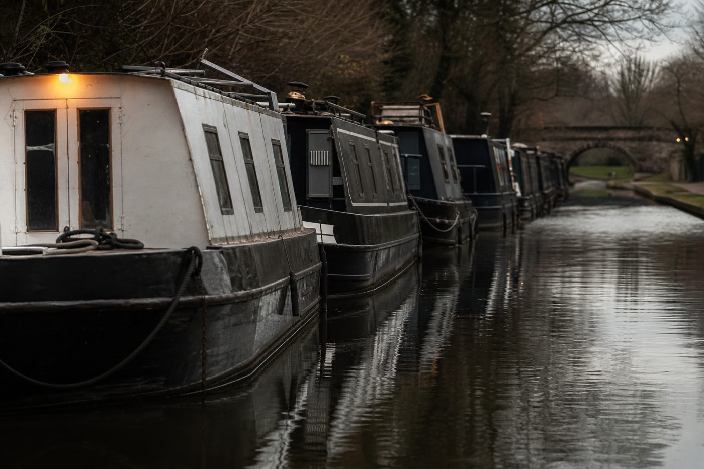 Beautiful narrowboat on the River Welland